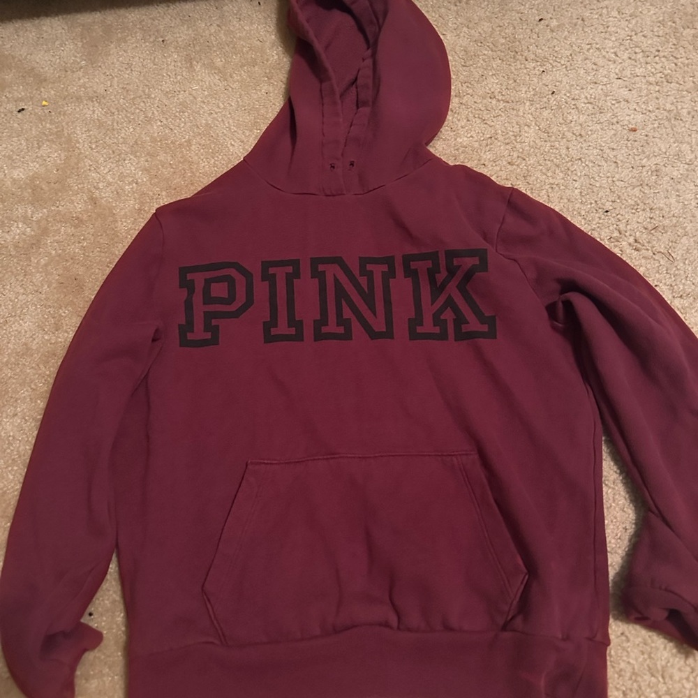 pink hoodie